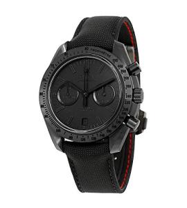Omega Speedmaster Moonwatch Chronograph Mens Black Face Black Nylon Strap Swiss Automatic Watch 311.92.44.51.01.005