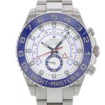 Rolex Yacht Master II White Dial Blue Bezel Stainless Steel Automatic Mens Watch 116680WAO