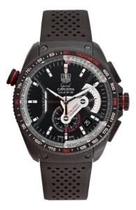 TAG Heuer Men's CAV5185.FT6020 Grand Carrera Automatic Chronograph Black Dial Watch