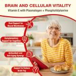 Liposomal Plasmalogen Nootropic – Brain Supplement with Vitamin E,Curcumin & Phosphatidylserine, Memory, Focus & Clarity Support, Supports Healthy Cognitive Aging for Elderly & Adults, 60 Days Supply