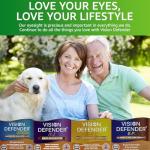 Vision Defender AMD Eye Health Supplement: Exact AREDS2 6-Nutrient Complex with Lutein & Zeaxanthin, Vitamins C & E, Zinc & Copper. 1-a-Day Vegan Eye Tablets for Vision Support, 90 Tablets. Made in UK