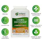 Vision Defender AMD Eye Health Supplement: Exact AREDS2 6-Nutrient Complex with Lutein & Zeaxanthin, Vitamins C & E, Zinc & Copper. 1-a-Day Vegan Eye Tablets for Vision Support, 90 Tablets. Made in UK