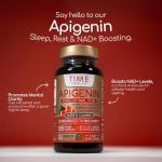 Apigenin - 50mg x 120 Capsules - 98%+ Purity - Optimal Dose for Sleep & Relaxation Support - NAD+ Booster - Grapefruit Source - UK Made - GMP Standards - Zero Additives (120 Count (Pack of 1))