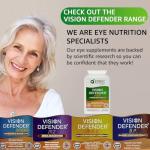 Vision Defender AMD Eye Health Supplement: Exact AREDS2 6-Nutrient Complex with Lutein & Zeaxanthin, Vitamins C & E, Zinc & Copper. 1-a-Day Vegan Eye Tablets for Vision Support, 90 Tablets. Made in UK