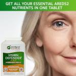 Vision Defender AMD Eye Health Supplement: Exact AREDS2 6-Nutrient Complex with Lutein & Zeaxanthin, Vitamins C & E, Zinc & Copper. 1-a-Day Vegan Eye Tablets for Vision Support, 90 Tablets. Made in UK