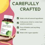 Kimchi Powder Capsules, Probiotics, Enzymes, & Antioxidant Supplement, Premium Gut Health Superfood for Overall Well Being, Overall Well Being,Gut Health-Reduce Aging, 90 Capsules