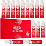 Kollo Premium Marine Liquid Collagen, 10,000 mg with Hyaluronic Acid, 14 x 10000mg Hydrolysed Collagen Peptides Sachets, Liquid Collagen Supplements Vitamins B & C, Informed Sport Certified