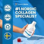 Swedish Nutra - Hydrolyzed Marine Collagen Liquid Supplement - Pack of 500 ml, 20 Day Supply | Pure Peptide and Vitamins for Healthy Hair, Skin, Nails and Joints I 100% Natural Berry Flavour