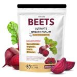 Govixed Beets Ultimate Heart Health Chews for Blood Pressure Support, with Beetroot Powder, CoQ10, B Vitamins & Grapeseed, Pomegranate Berry, 60 Soft Chews