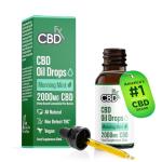 CBDfx 2000mg CBD Oil, High Strength CBD Oil for Stress, Anxiety & Sleep Support, Morning Mint Flavoured CBD Drops, Blended with MCT Oil, No THC, 30ml