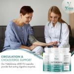 Vinco Nattokinase 120 Capsules - 4000 FU - 200mg - High Strength Japanese Natto - Supports Heart Health & Circulation - Non-GMO & Gluten Free - Made in The UK