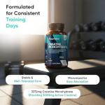 Creatine Monohydrate 3000mg - 270 Vegan Tablets - 3 Months Supply - Micronised for Easy Absorption - Creatine Monohydrate Powder Tablets for Men & Women - Unflavoured, Keto-Friendly & Gluten-Free