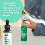 CBDfx 2000mg CBD Oil, High Strength CBD Oil for Stress, Anxiety & Sleep Support, Morning Mint Flavoured CBD Drops, Blended with MCT Oil, No THC, 30ml
