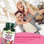 Natures Aid Multivitamins & Minerals with Iron – High Strength One-a-Day Multi-Vitamin Formula – Supports Energy, Immunity & Bone Health – Non-GMO, Gluten-Free – 90 Easy-Swallow Softgel Capsules
