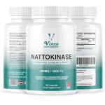 Vinco Nattokinase 120 Capsules - 4000 FU - 200mg - High Strength Japanese Natto - Supports Heart Health & Circulation - Non-GMO & Gluten Free - Made in The UK