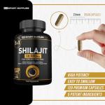 Shilajit Capsules 16,000mg -120 Days Supply - 60% Fulvic Acid - Added Ashwagandha, Lions Mane, Turmeric and Black Pepper - High Strength Himilayan Shalajit