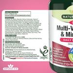 Natures Aid Multivitamins & Minerals with Iron – High Strength One-a-Day Multi-Vitamin Formula – Supports Energy, Immunity & Bone Health – Non-GMO, Gluten-Free – 90 Easy-Swallow Softgel Capsules