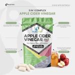 Apple Cider Vinegar 3-in-1 Complex | 90 Vegan Capsules | 30% Acetic Acid with “The Mother” | with Cayenne Pepper & Chromium | 30 Days Supply | Metabolism, Detox & Blood Sugar Support | by NutriVolv