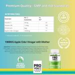 Apple Cider Vinegar Gummies with The Mother – Vitamin B6, Chromium & Vitamin C for Digestion, Metabolism, Energy & Immune Support – Apple Flavour – Travel‑Friendly ACV Alternative – 60 Gummies