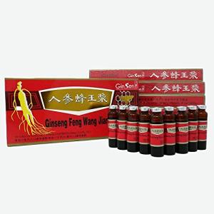 (Original) 3 Boxes Ginseng Royal Jelly Oral Liquid, Red Panax Ginseng & Royal Jelly Improves Stamina, Memory, Focus, Clarity, Immunity & Energy Support,(3x10x10ml)