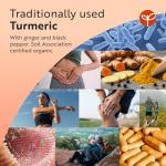 Nutravita Organic Turmeric 1440mg (High Strength) with Black Pepper & Ginger - 180 Vegan Turmeric Capsules (3 Month Supply) – Organic Termeric with Active Ingredient Curcumin - Made in The UK