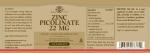 Solgar Zinc Picolinate 22 Mg Tablets - Healthy Skin, Hair and Nails - Highly absorbable Premium Form, Easy to Swallow - Vegan, Pack of 1, 100 Tablets