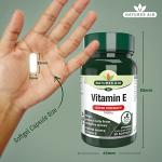 Natures Aid Vitamin E 1000iu - High Strength Natural Antioxidant - Supports Skin, Heart, Eyes, Immune Health & Cell Protection - Non-GMO, Gluten-Free - 30 Softgel Capsules