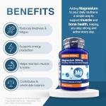 Zipvit Magnesium 500mg of Elemental, High-Strength Magnesium Supplement, 3 Month Supply, 90 Vegan Tablets, Supports Muscle, Bone & Energy
