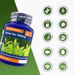Zipvit Green Tea Extract 7000mg Antioxidant, 95% Polyphenols. 90 Vegan Green Tea Tablets. 3 Months Supply.