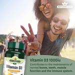 Natures Aid Vitamin D3 1000iu - High Strength 25ug Supplement Support for Bone, Teeth, Muscle & Healthy Immune System - Vegan, Non-GMO, Gluten-Free - Essential Nutrient - 90 Tablets