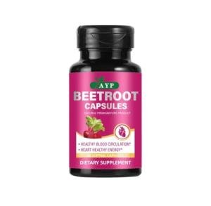 Beetroot Capsules 3000mg – High Strength Natural Dietary Supplement for Heart Health & Blood Circulation | 60 Softgels with MCT Oil | Supports Energy, Stamina & Endurance