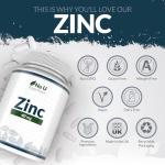 Zinc Tablets 40mg - 365 Vegan Tablets - 1 Year Supply - 1 a Day - Easy to Swallow Zink Gluconate - Supplement for Men & Women - Made in The UK - Nu U Nutrition