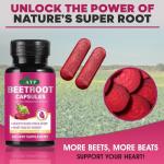Beetroot Capsules 3000mg – High Strength Natural Dietary Supplement for Heart Health & Blood Circulation | 60 Softgels with MCT Oil | Supports Energy, Stamina & Endurance