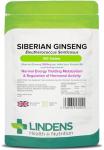 Lindens - Siberian Ginseng 1000mg - 100 Tablets - UK Made - High Potent Extract, for Normal Energy Yielding Metabolism & Regulation of Hormonal Activity - Letterbox Friendly, Vegan
