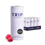 TRIP CBD Drink, Sparkling Raspberry Orange Blossom, 10mg CBD Fizzy Drink, Low Calorie, Vegan (Pack of 12 x 250ml)