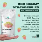 Swiss Peak 1200mg CBD Gummies, Delicious Edible Strawberries, UK-Made, Vegan, THC-Free, Premium CBD for Relaxation & Wellness, On-The-Go Grab Bag – 20 Gummies Per Pack