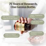 Solgar Chelated Magnesium - Supports Muscle and Nervous System - Mind Balance - Energy Release and Reduces Tiredness - Brown, 100 Tablets