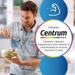 Centrum Men Tablets Multivitamin & Mineral Supplements, with 23 essential nutrients, including vitamin D, C, and Magnesium, 60 ct