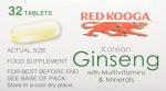 Red Kooga Korean Ginseng and Ginkgo Biloba, Promotes Vitality and Maintains Mental Alertness, Pack of 32 Tablets