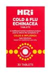 HRI Cold and Flu Echinacea - 30 Tablets. to Relieve The Symptoms of Colds and Flu Type Infections. 338 to 450 mg of Echinacea Purpurea. 1 Pack
