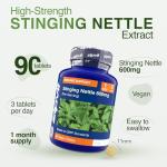 Zipvit Stinging Nettle 600mg, 200mg Per Tablet, 90 High Strength Vegetarian Tablets, Potent Antioxidant