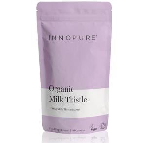 INNOPURE Organic Milk Thistle Capsules - Premium Quality, Soil Association & Vegan Society Certified 100 mg - 80% Silymarin (60 Capsules) UK Made