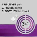 Strepsils Extra Triple Action Lozenges, Blackcurrant, 24 Count, Soothes Sore Throat, Pain Relief, Numbs, Relieves Germs, Fast Acting, Up To 2 Hours, Medication