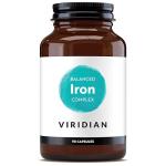 Viridian - Balanced Iron Complex - 90 Caps | Support for Energy | Iron Bisglycinate, Vitamin C & B12 | Gentle on Digestion | Supports Cognitive Function & Immunity