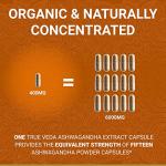 Organic Ashwagandha High Strength Capsules | KSM 66 Extract Sourced from Pure Powder | Soil Association Certified | KSM66 Ashwaganda | 60 Vegan Tablets | UK Made