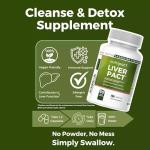 Liver Support Supplement with Milk Thistle – Liver Pact 14-in-1 High Strength Complex with Artichoke Extract, Dandelion Root, Choline & Turmeric – 80% Silymarin – 60 Vegan Capsules