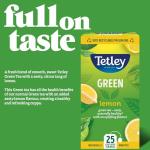 Tetley Lemon Green Tea Bags - Refreshing & Healthy Citrus Blend - Rainforest Alliance Certified - Plant Based Tea Bags - Perfect for a Relaxing Moment - 150 Teabags (6x25 Pack)