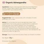 Organic Ashwagandha Capsules - 180 Capsules (6 Months Supply) - with Organic Black Pepper - 1 per Day - Soil Association Certified Ashwagandha Supplement - Non-GMO, Vegan-Friendly & Additive-Free
