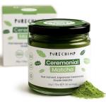 PureChimp Ceremonial Grade Matcha Powder 50g. 100% Pure Green Tea. Shade-Grown for MatchaLatte, Teas & Recipes. Recyclable Glass Jar. Antioxidant-Rich.