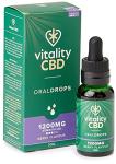 Vitality CBD Oral Drops in hempseed Oil, 1200 mg, Berry, 30ml, NO THC